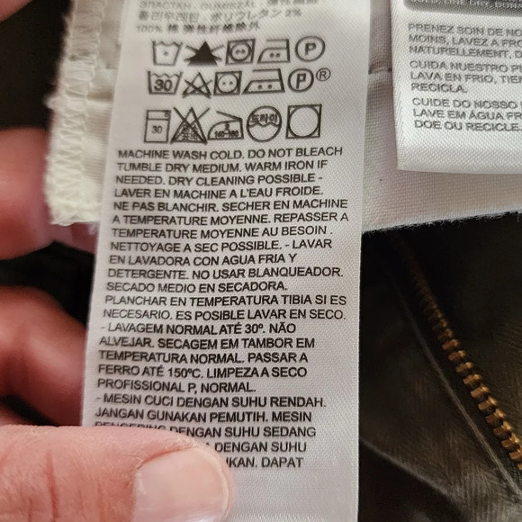 Levis Olive Herringbone Classic Utility Wide Leg Pants Size 6 - Picture 11 of 12